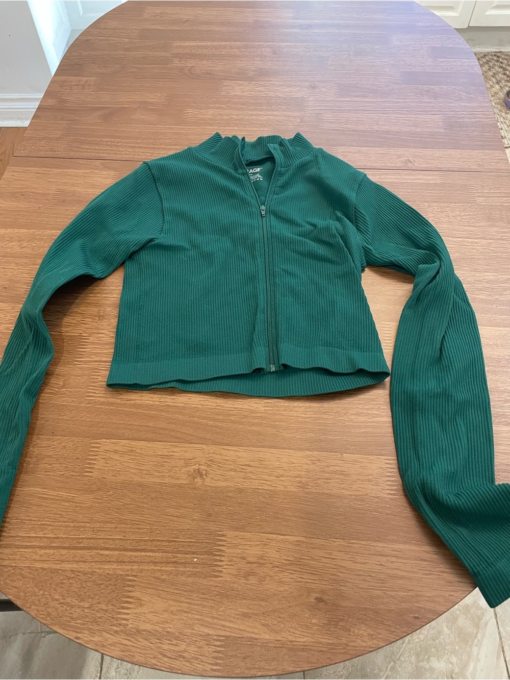 Garage Ribbed Zip Bomber sweater (swipe for different colours)